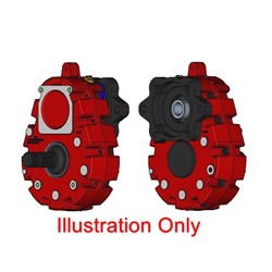 T33i PTO Drive 2.04:1 Ratio 21T 1 3/8" 16/32 Male Input SAE B Mount 15T 1" 16/32