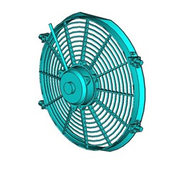 DC Electric Fan Sucker 24V DC 365mm (14") Weather Proof Includes Guard