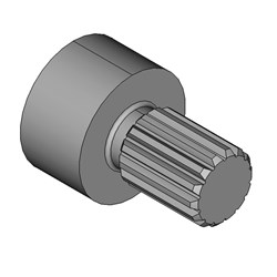 SPLINE STUBWELD 14T 1 1/4" 12/24 SAE C