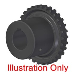 Flexible Coupling 101 Series 25mm bore 8mm Key Round Bore Hub