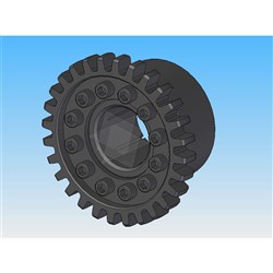 Flexible Coupling 127 Series 23T 48mm 2 Mod DIN 5482 Axial CLAMPLOCK