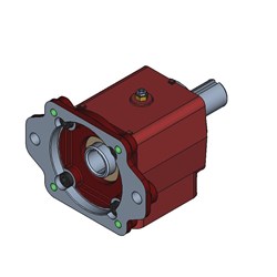 HDC Load Adaptor Cylindrical SAE C Mount 1.25" Bore 5/16" K 1 1/2" Shaft with 3/8" Key