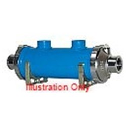 SHELL and TUBE WM150 Series Marine 1 Pass Shell 80 l/min Tube 170 l/min 90 Deg Cap